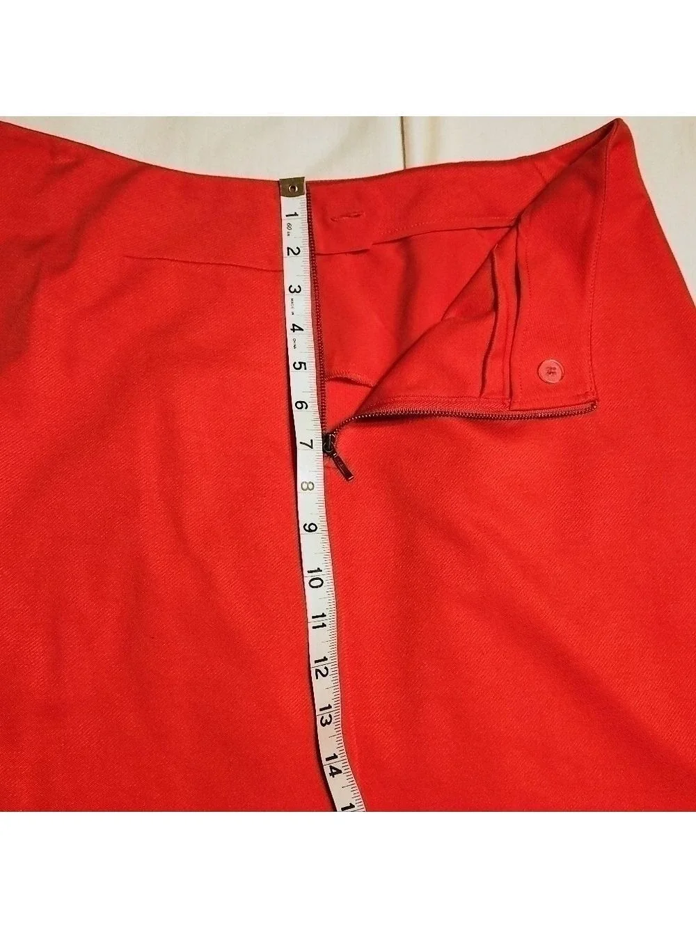 Cabi Red Orange A Line Career Skirt Size 10